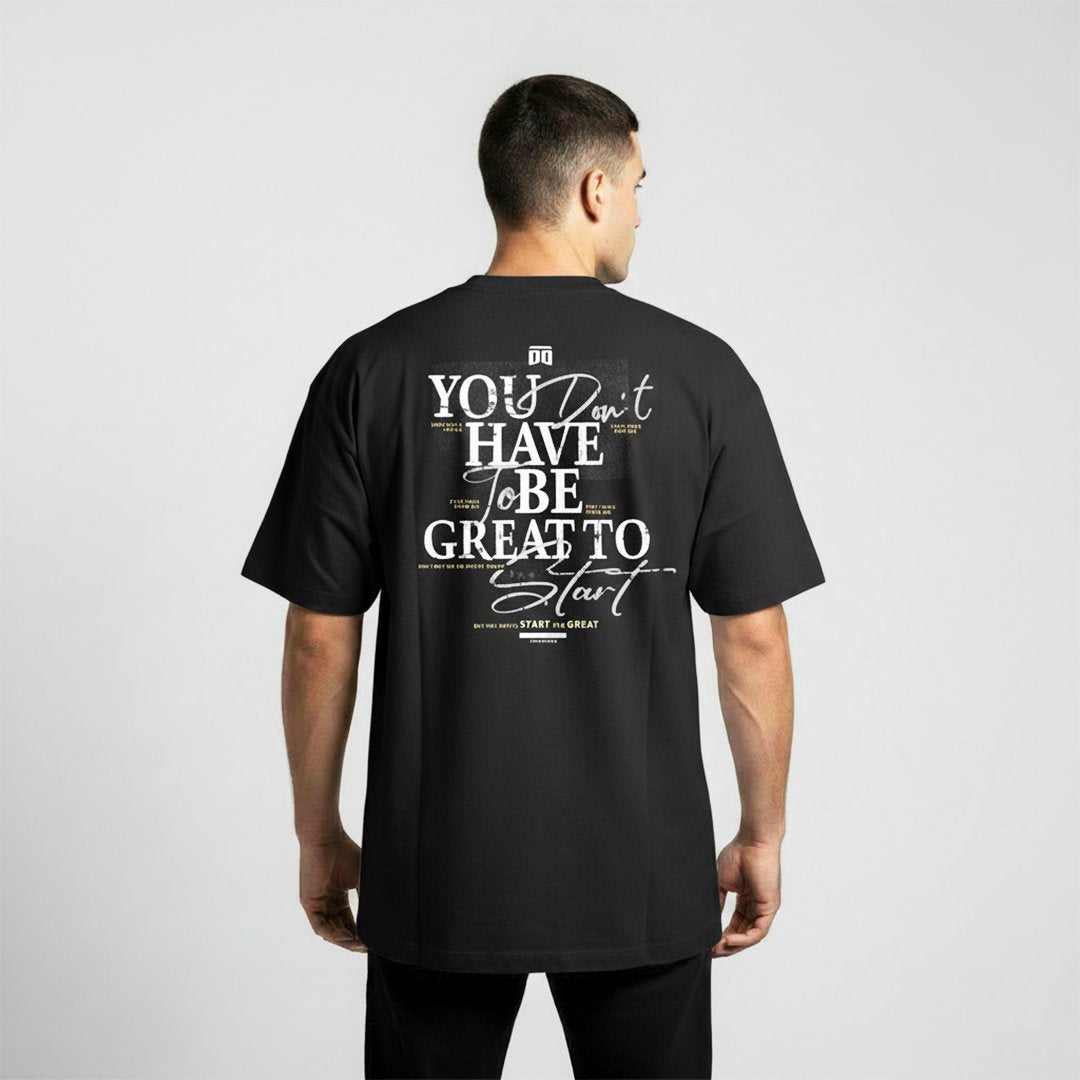 Camiseta oversize Great to start