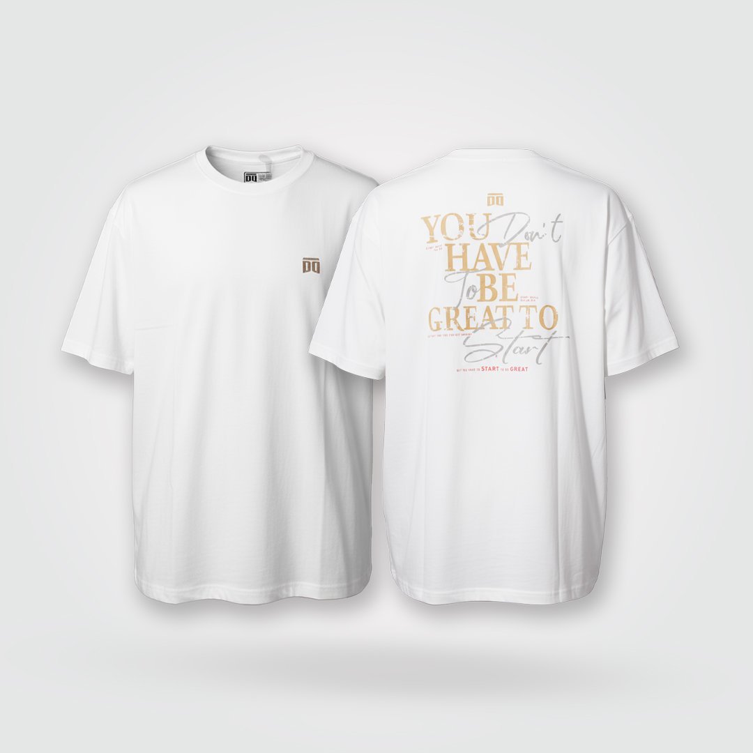 Camiseta oversize Great to start