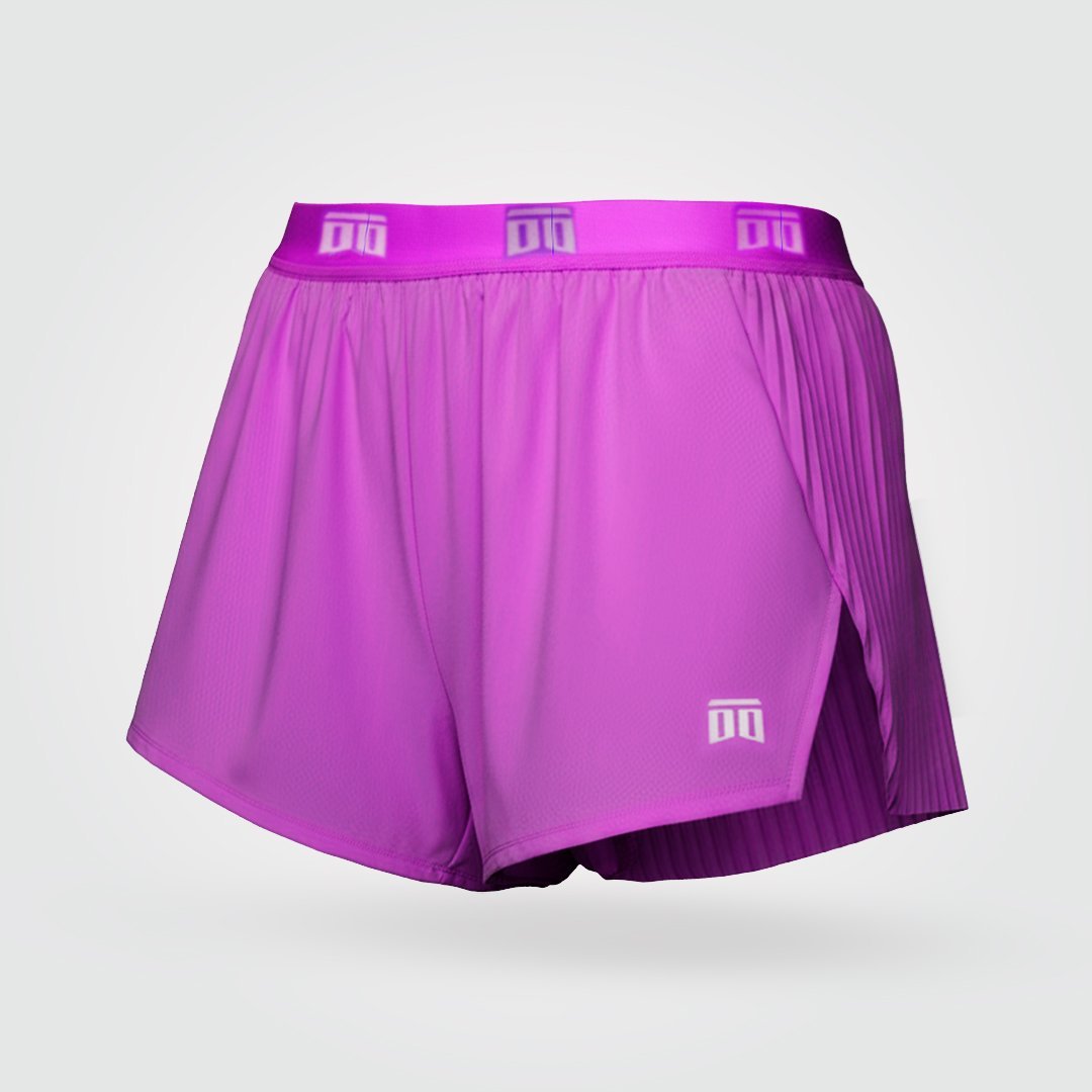 Short de atletismo plisado