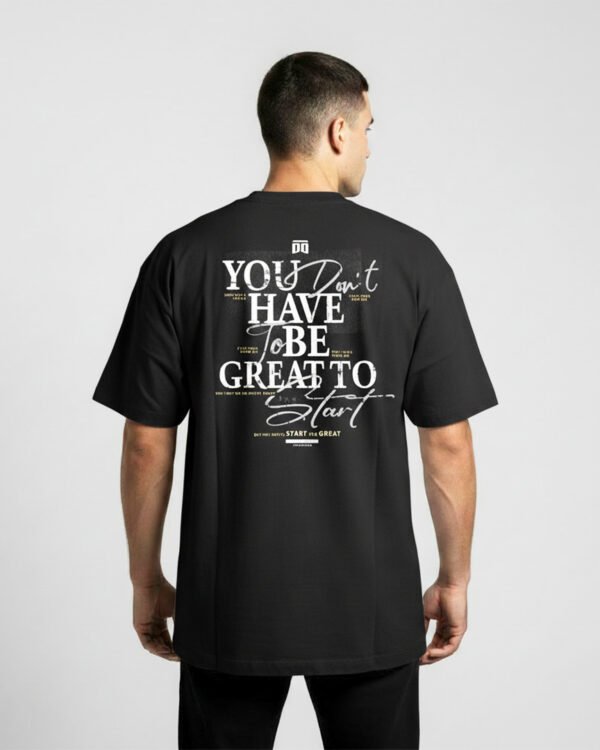 Camiseta oversize Great to start